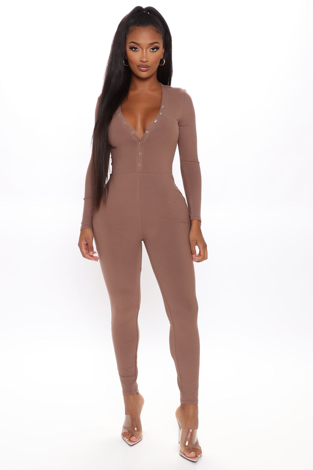 

Комбинезон Fashion Nova JPS1051, коричневый