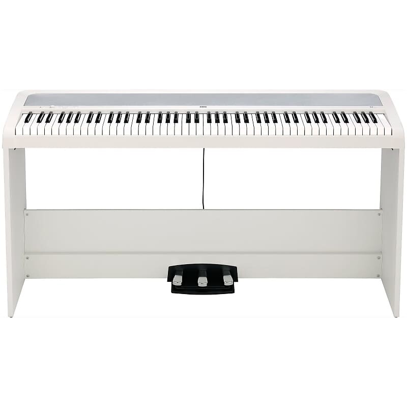 

Цифровое пианино Korg B2, 88 клавиш, белое, со стойкой и педалью