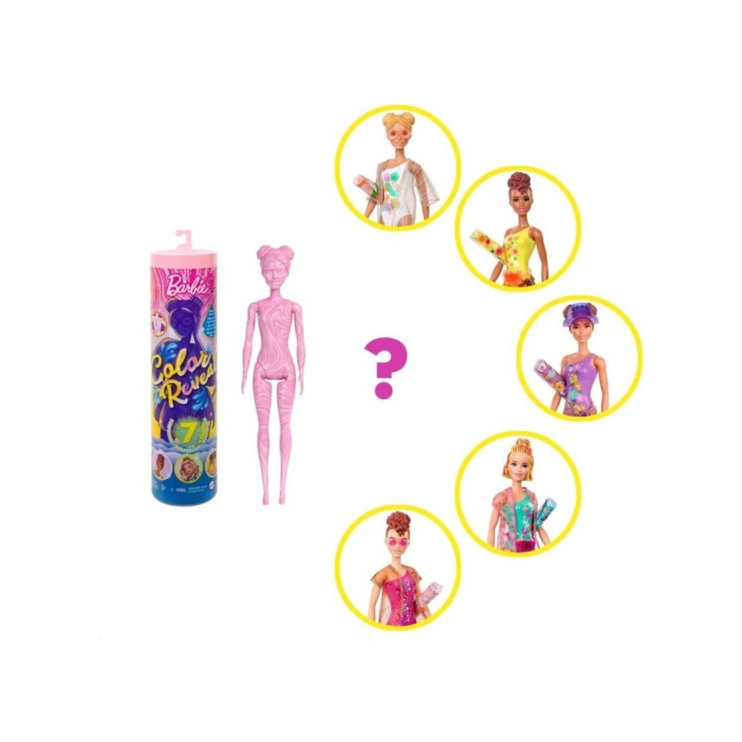 barbie scrapbook set color reveal foil reveal Кукла Barbie Color Change Sand and Sun Series Series GWC57