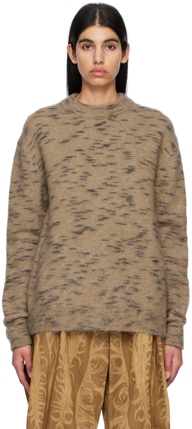 

Коричневый вязаный свитер Acne Studios