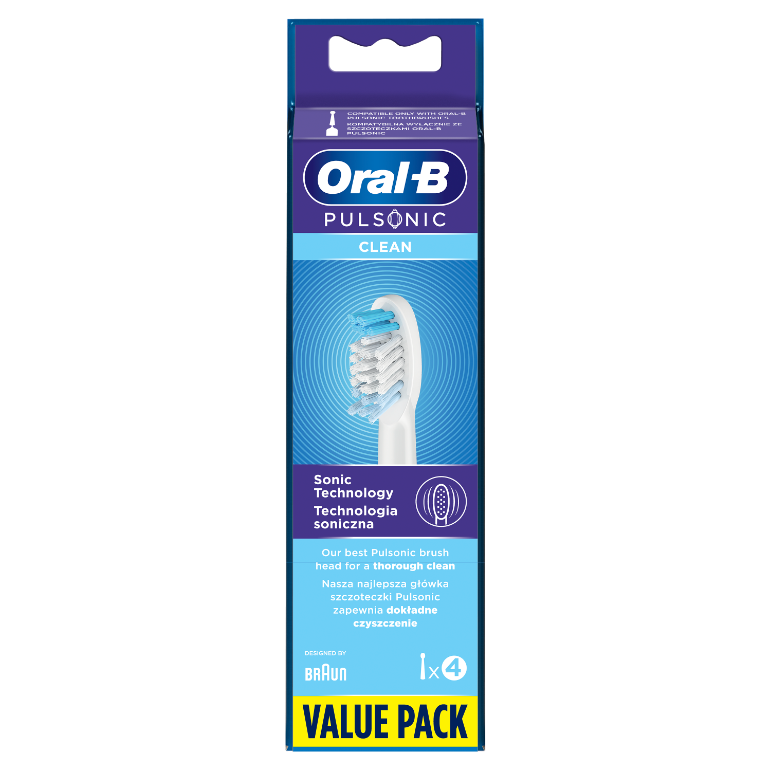 

Oral-B Pulsonic Clean насадки-кисти, 4 шт/1 упаковка