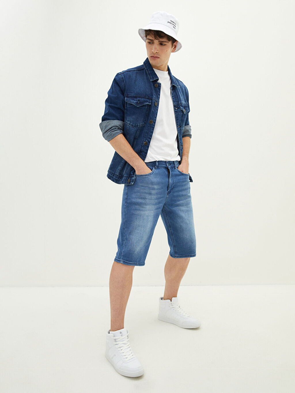 

Мужские джинсовые шорты-бермуды стандартной посадки LCW Jeans