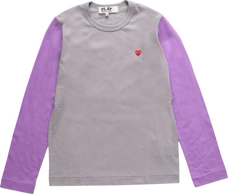 

Футболка Comme des Garçons PLAY Bi-Color T-Shirt 'Grey/Purple', серый