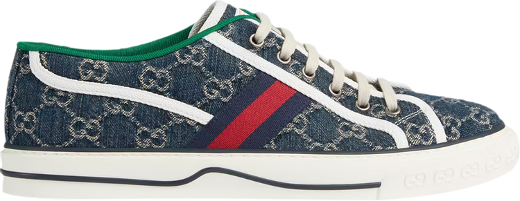 Кроссовки Gucci Tennis 1977 Blue Ivory, синий - фото