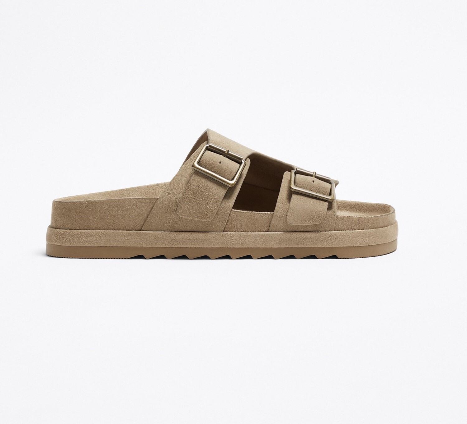 

Сандалии Zara Split Suede Leather, бежевый