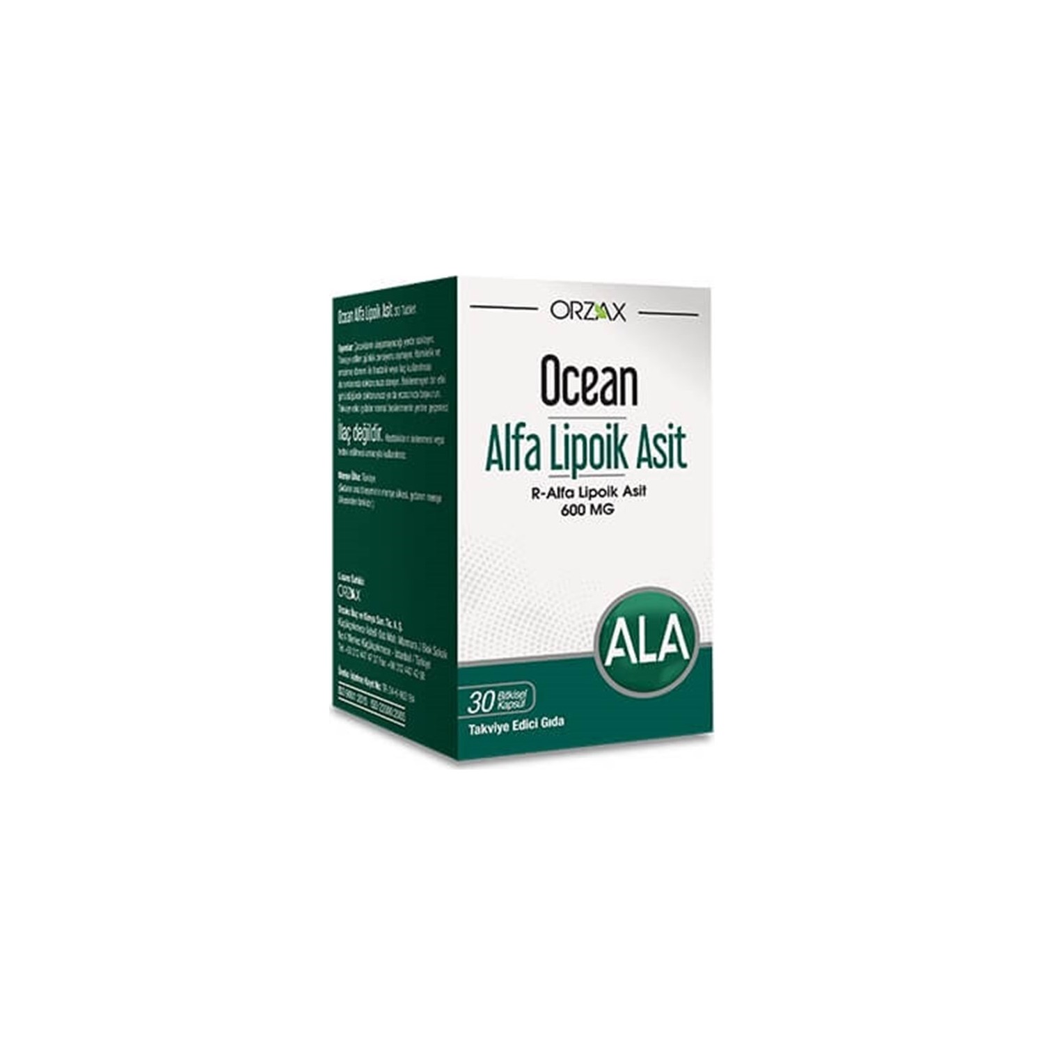 Альфа-липоевая кислота Orzax 600 мг, 30 таблеток alpha lipoic acid extra strength now foods 600 mg 60 капсул