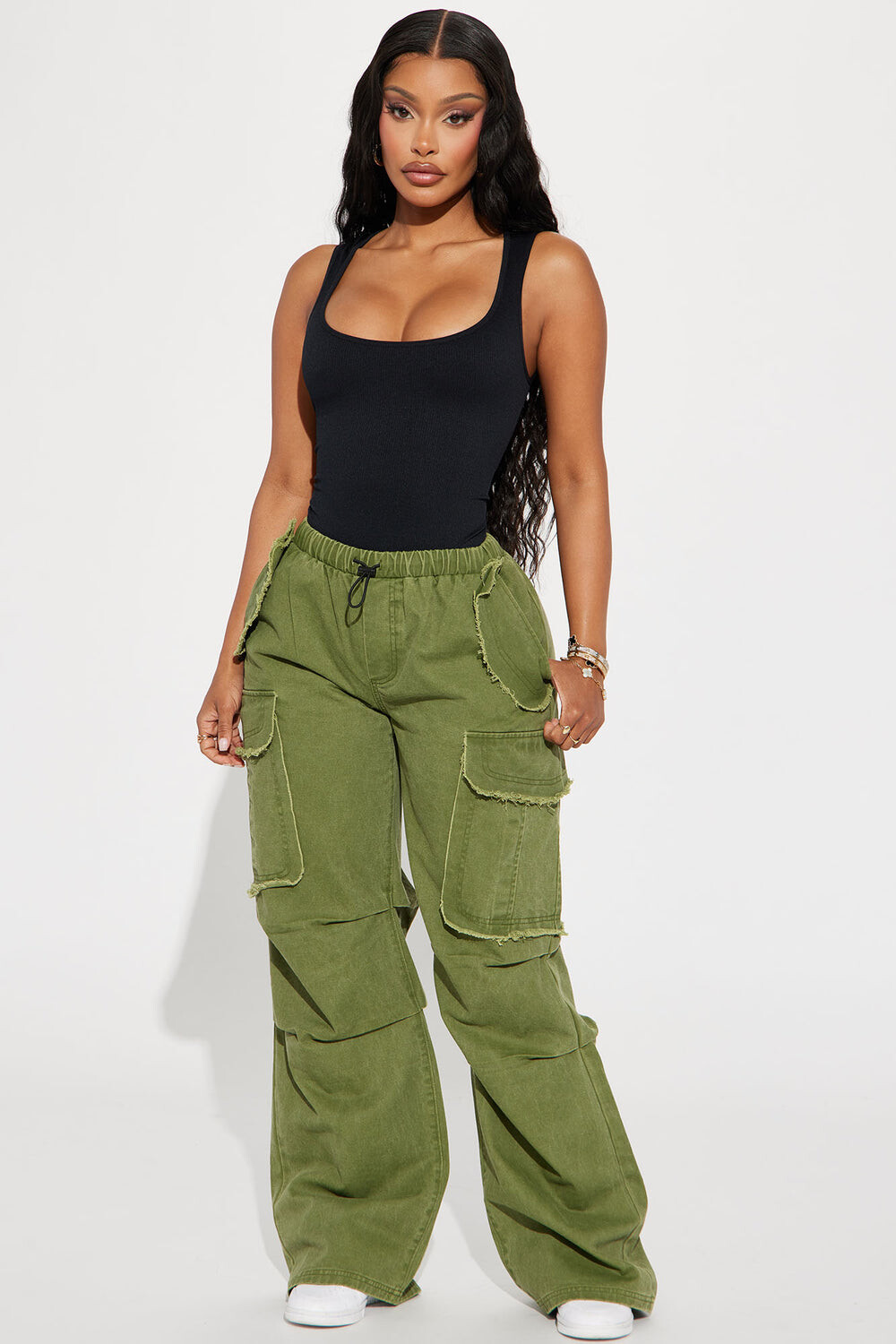 

Брюки карго Fashion Nova LP60025BFN, оливковый, Зеленый