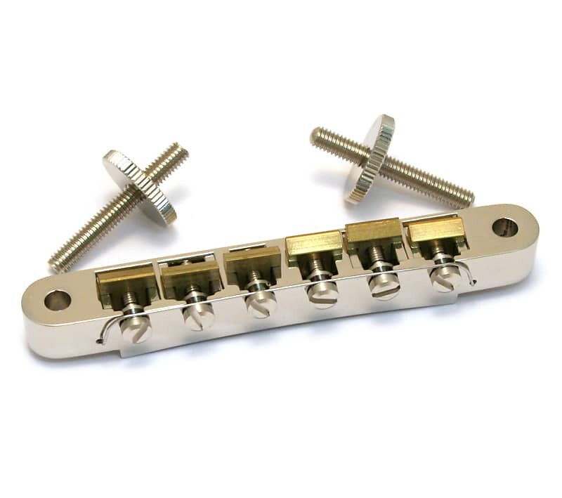 

GB-0520-001 Седло из никелевой латуни ABR Style Tunematic Guitar Bridge Gotoh Japan Allparts GB-0520-001 Nickel Brass Saddle ABR Style Tunematic Guitar Bridge