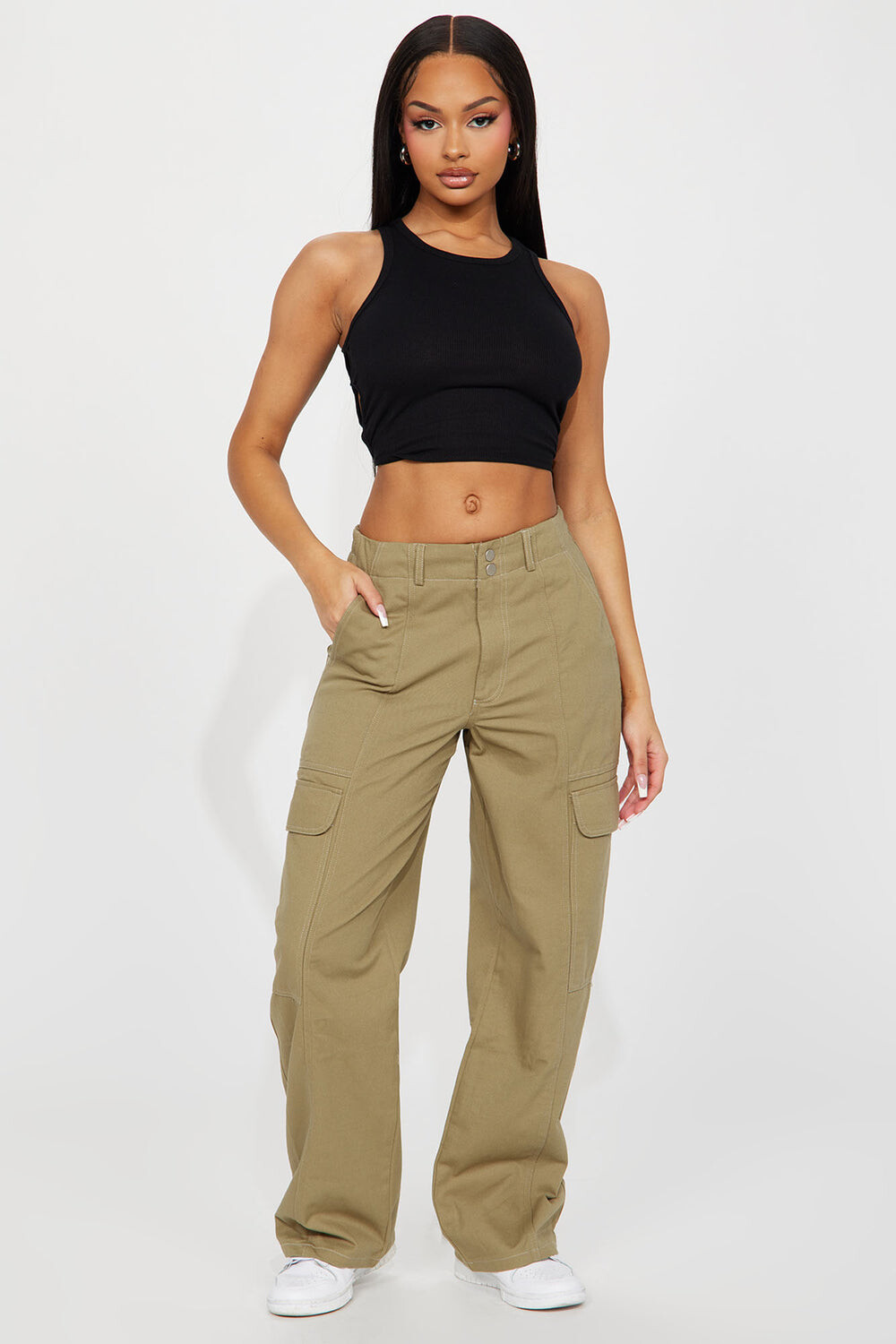 

Брюки карго Fashion Nova HF23E240, оливковый