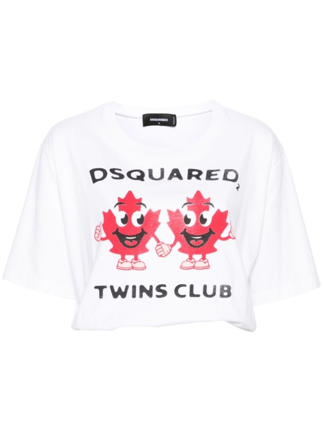 

Dsquared2 укороченная футболка с логотипом, белый