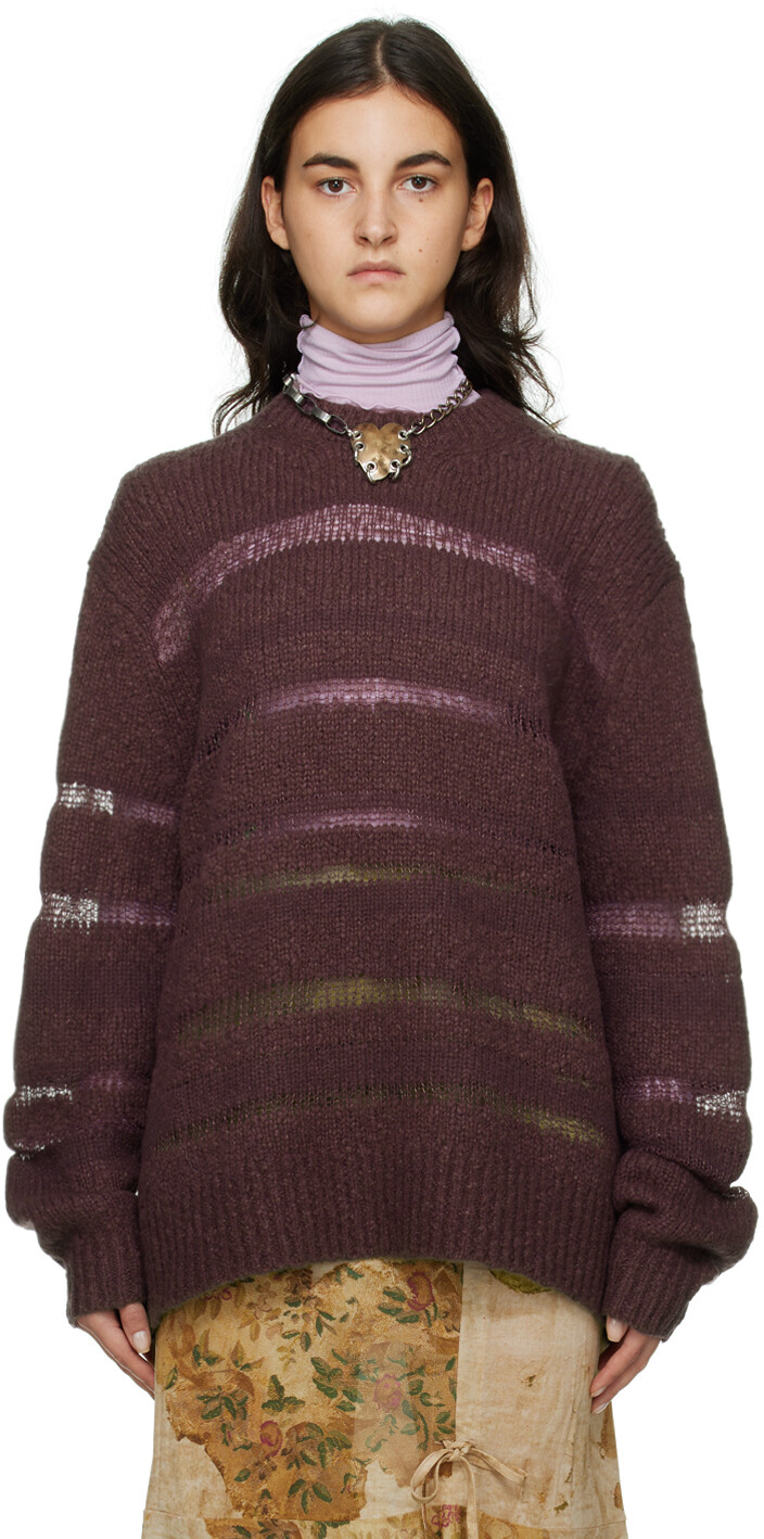 

Фиолетовый полосатый свитер Acne Studios