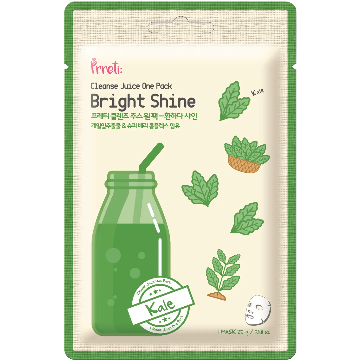 

Prreti Bright Shine осветляющая маска для лица, 1 шт.