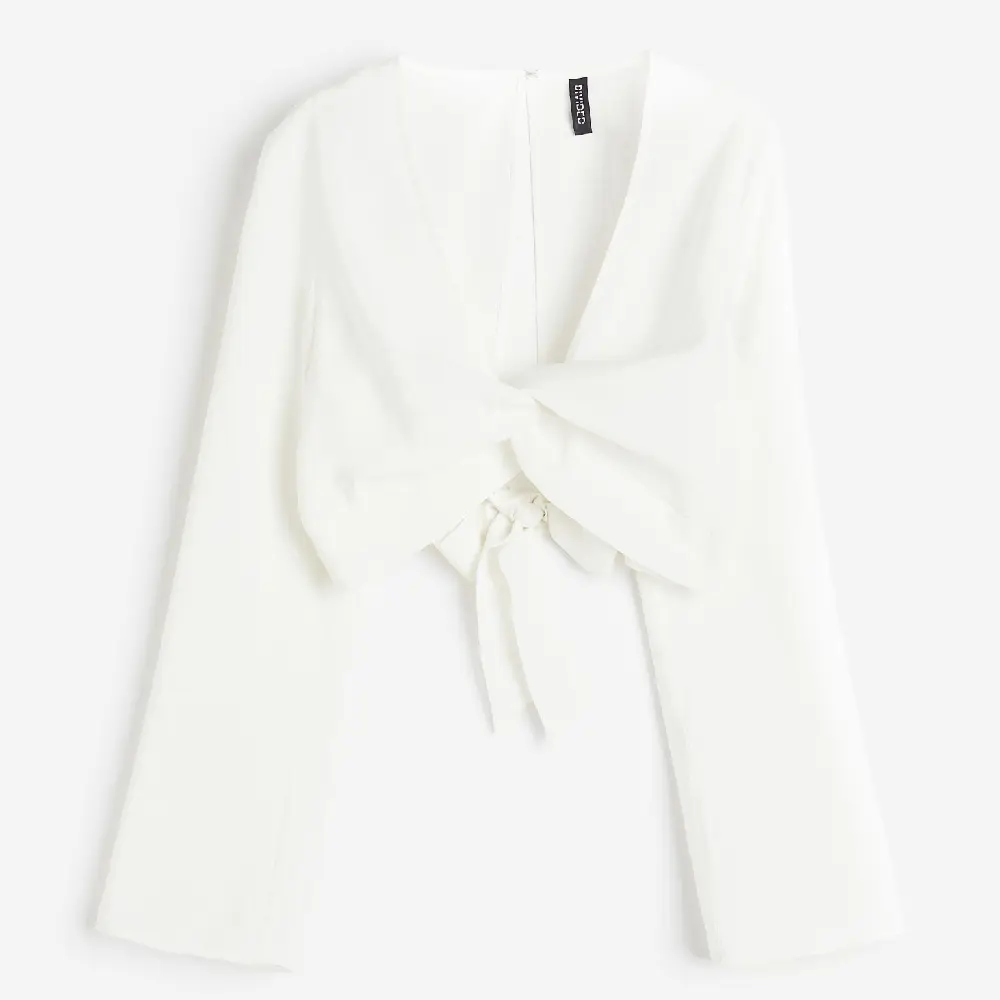 

Блузка H&M Knot-detail Modal-blend, белый