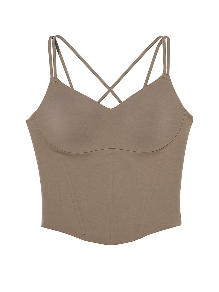

Топ спортивный Victoria's Secret VS Elevate Corset Tank, оливковый