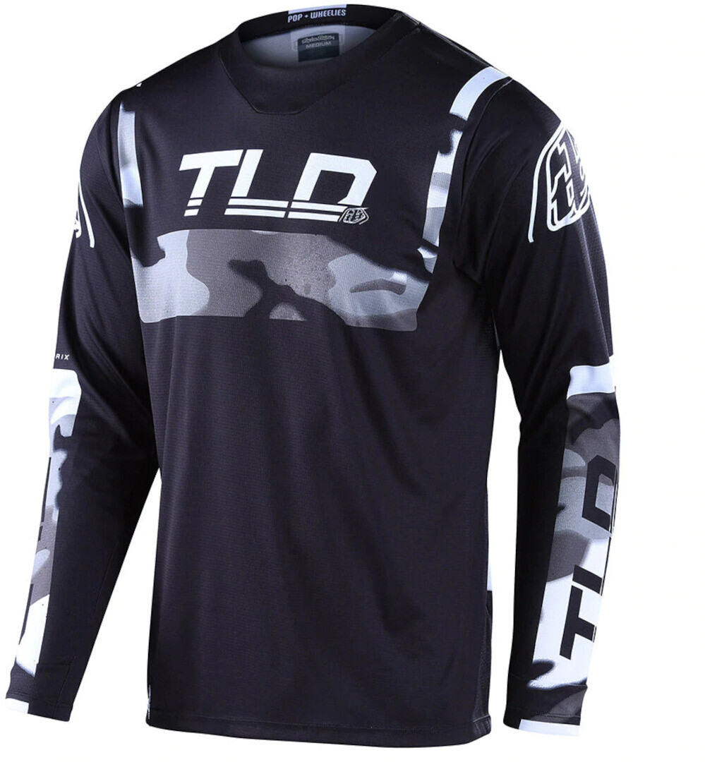 

Джерси Troy Lee Designs GP Brazen Camo Мотокросс, черно-серые