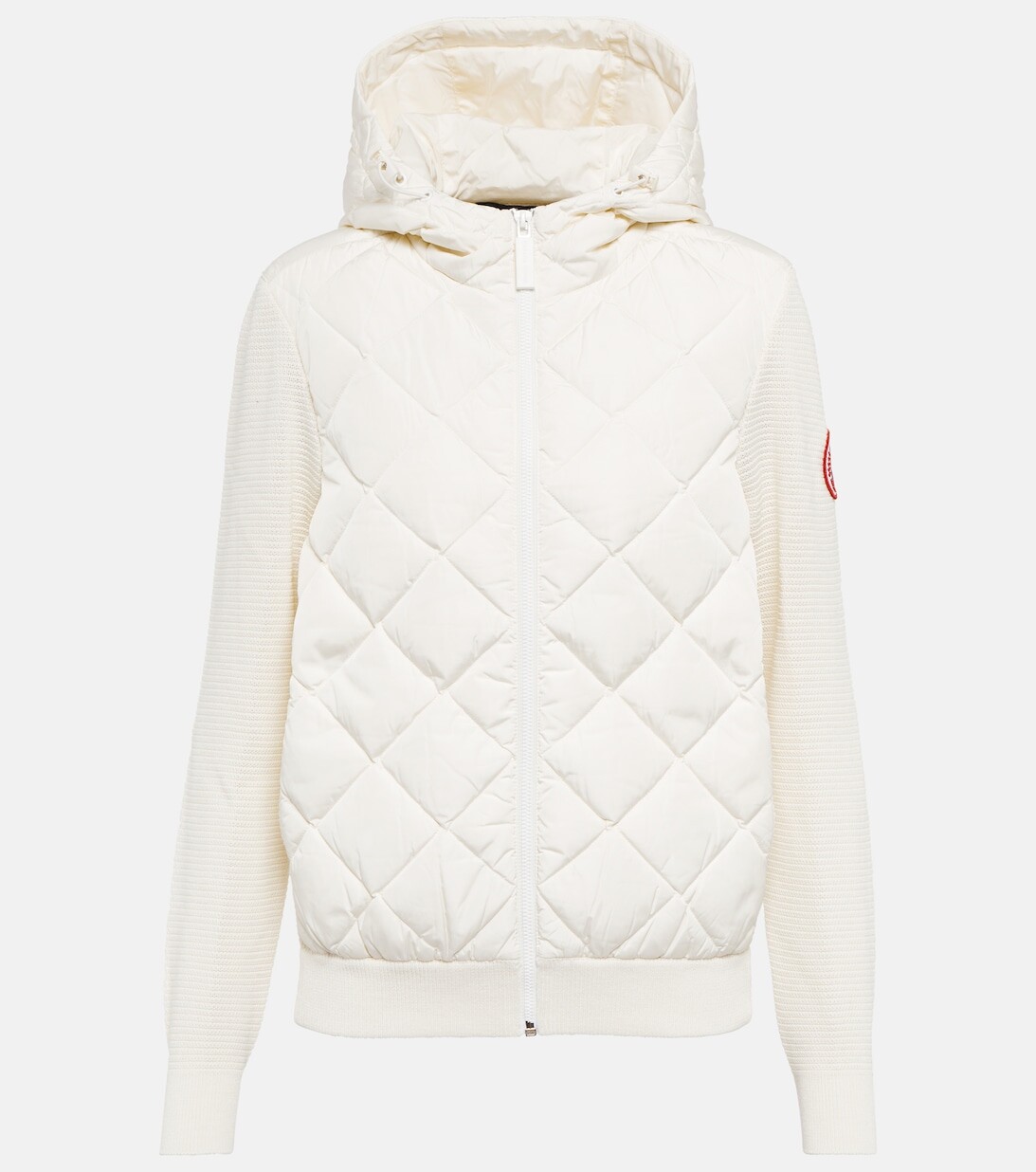 

Худи HyBridge из шерсти с пуховыми вставками CANADA GOOSE, белый