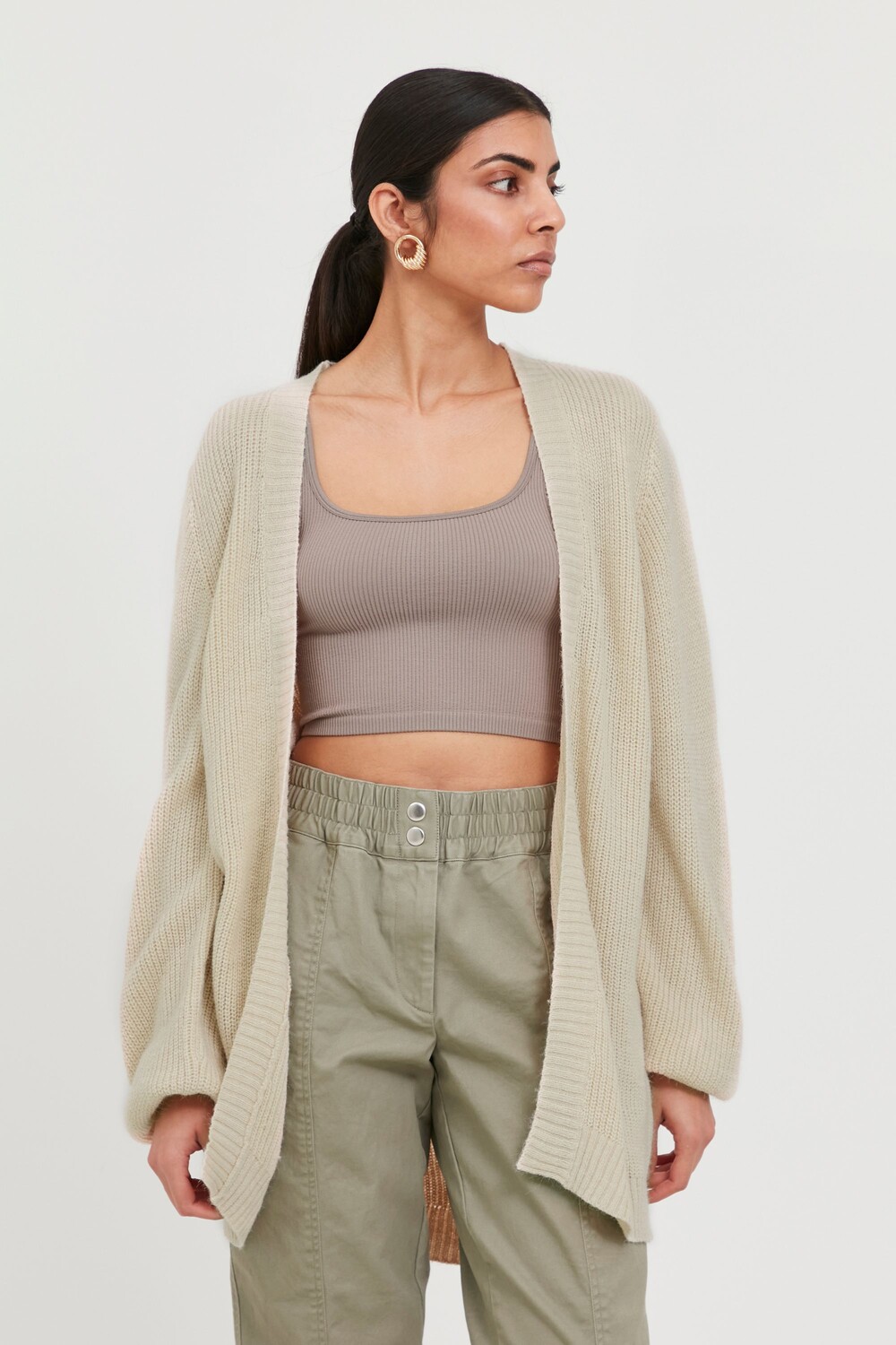 

Кардиган ICHI Strickjacke, натуральный