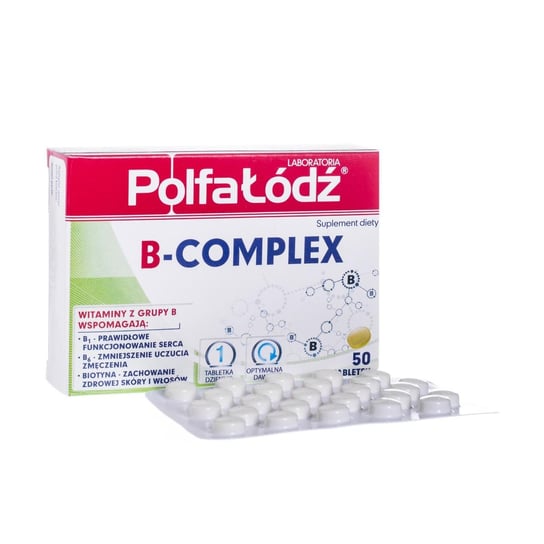 B-Complex Laboratoria Polfa Łódź, пищевая добавка, 50 таблеток