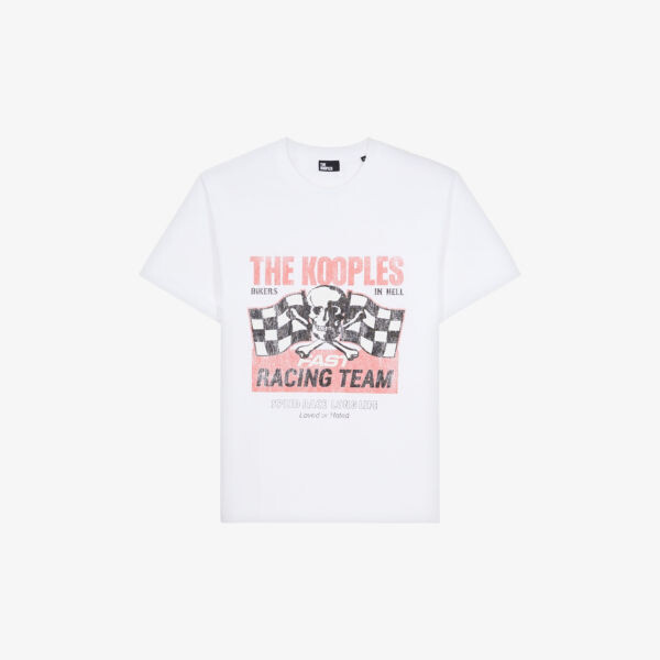 

Футболка из хлопкового джерси с принтом черепа и логотипом The Kooples, белый