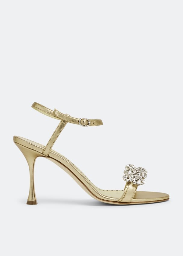 

Сандалии MANOLO BLAHNIK Finah sandals, золотой