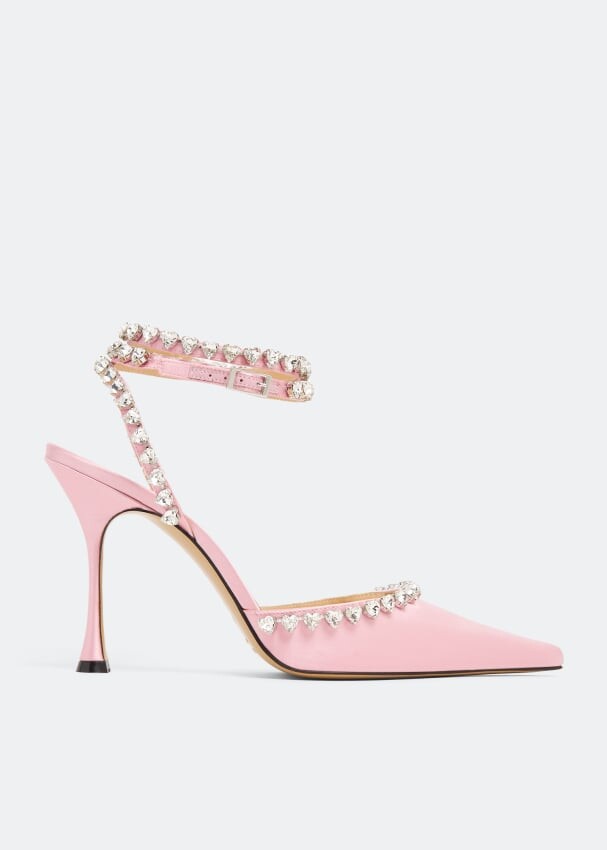 

Туфли MACH AND MACH Audrey crystal heart pumps, розовый
