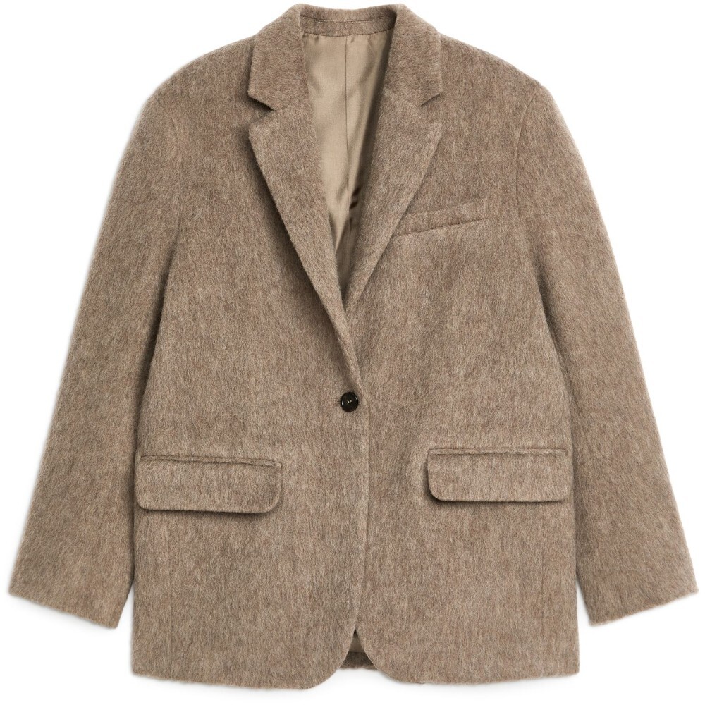 

Пиджак Arket Brushed Wool, темно-бежевый