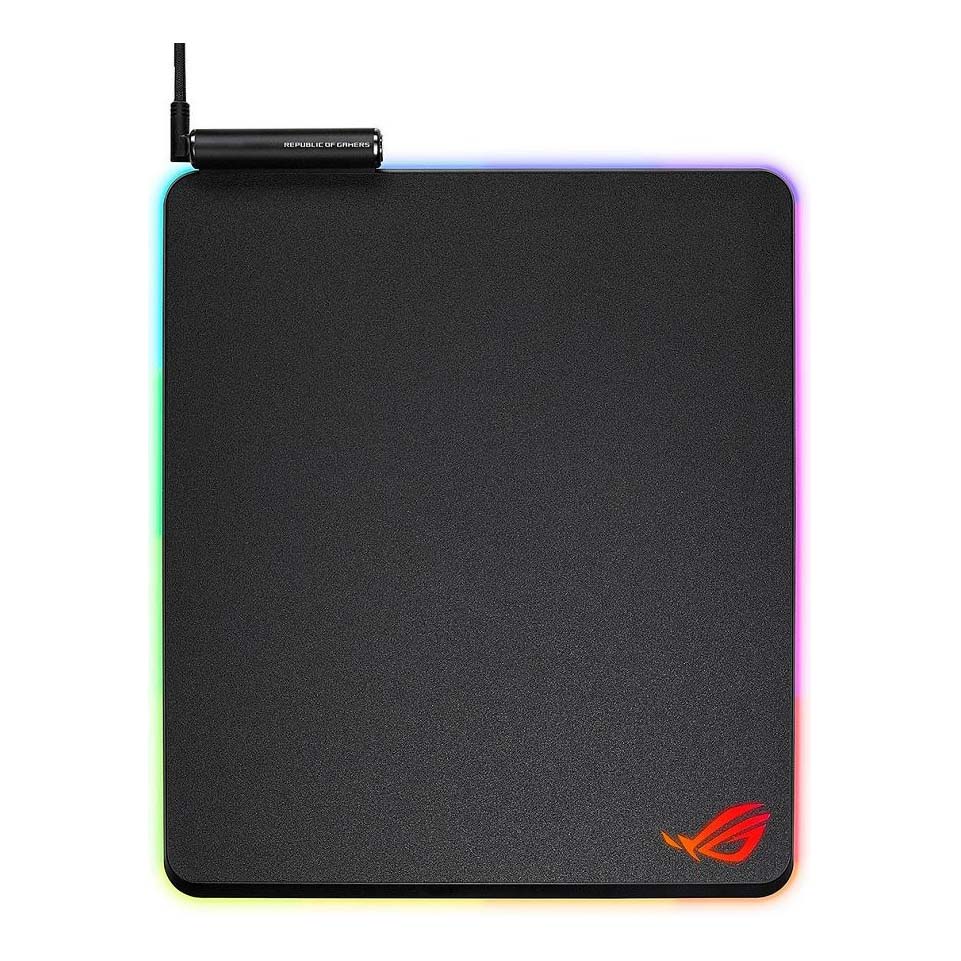 Игровой коврик для мыши Asus NH02-ROG Balteus RGB, черный клавиатура для ноутбука asus rog g752vt черная без рамки красная подсветка