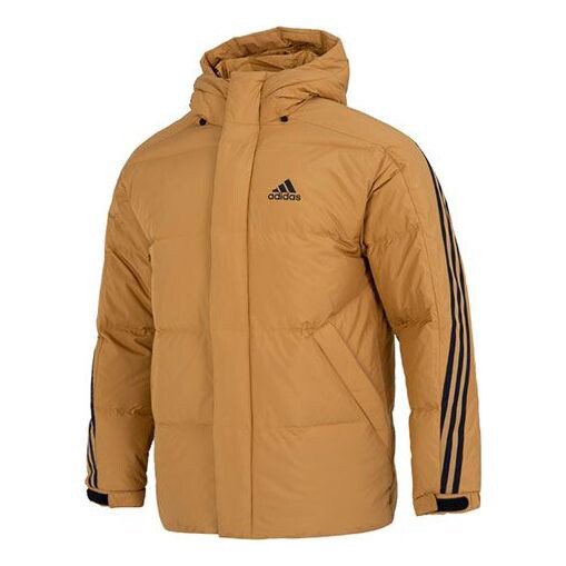 

Пуховик Adidas 3st Puffy Dwn J Logo HN2087, коричневый