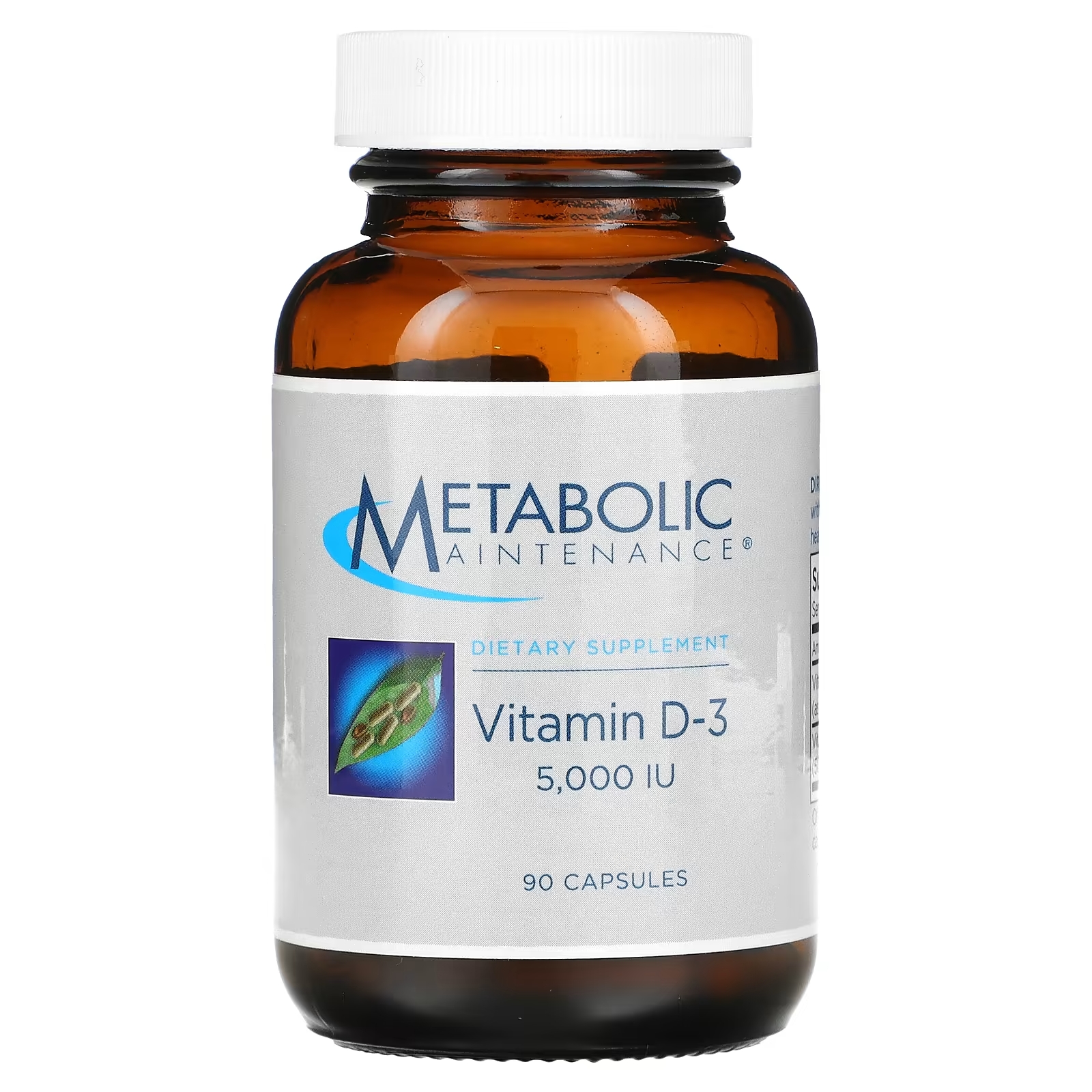 Metabolic Maintenance Витамин D-3 5,000 МЕ, 90 капсул metabolic maintenance anxiety control plus 90 капсул