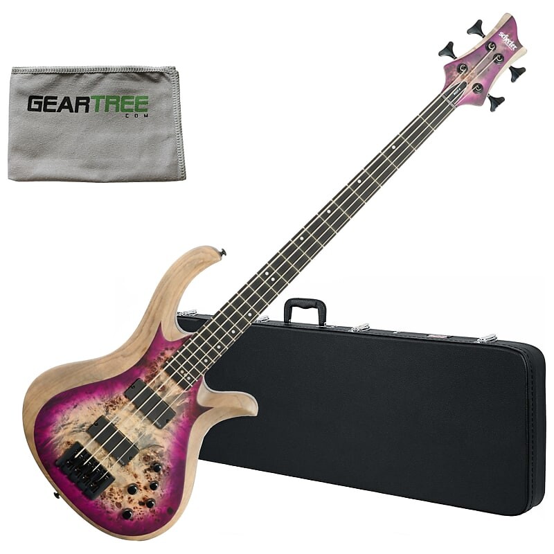 

Бас-гитара Schecter 1450 Riot 4 Satin Aurora Burst с жестким футляром и тканью Geartree