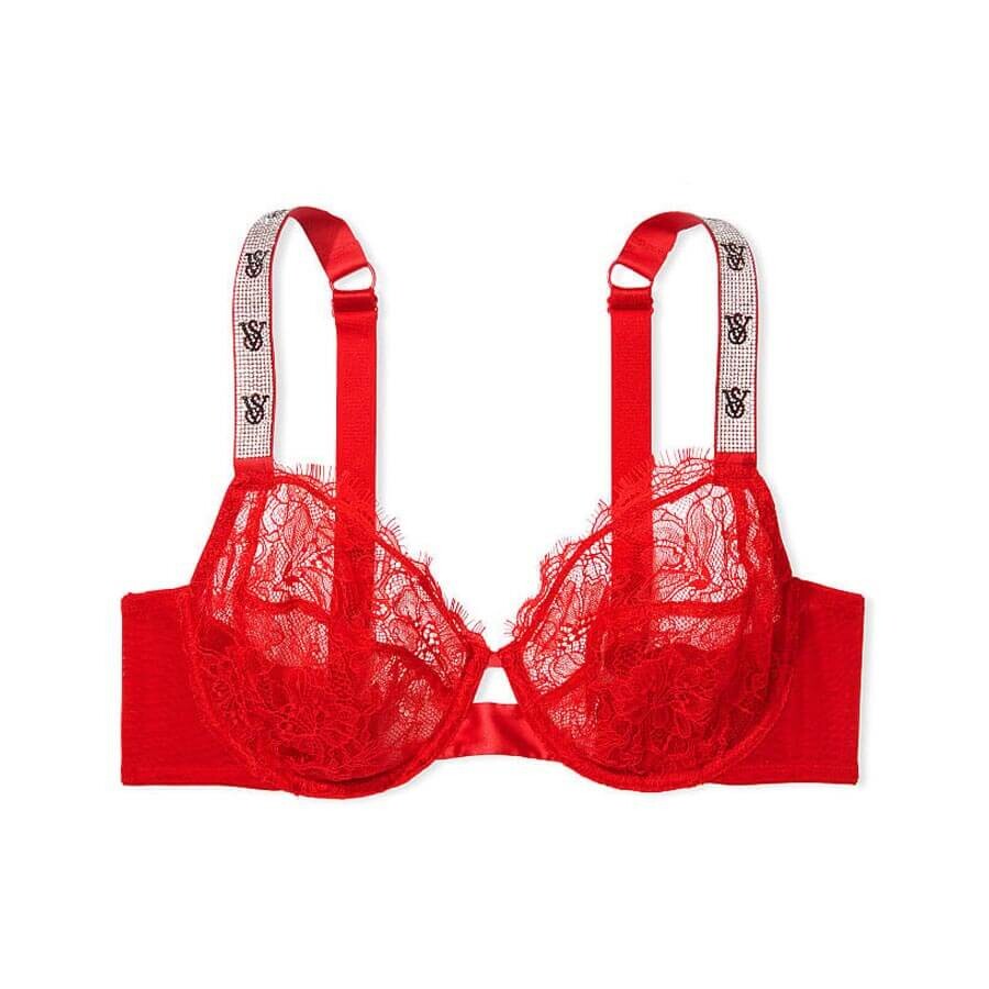 

Бюстгальтер Victoria's Secret Very Sexy The Fabulous by Full-Cup Shine Strap, красный