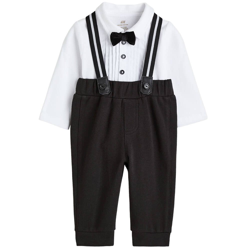 Комплект H&M Tuxedo, 2 предмета, черный/белый цена и фото