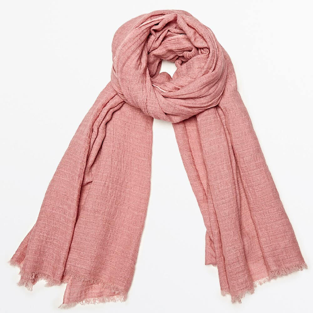 

Шарф Massimo Dutti Cotton And Linen Blend, розовый