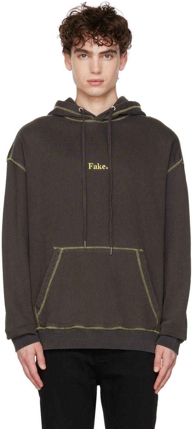 

Черная толстовка с капюшоном Fake Biggie Ksubi, Черный