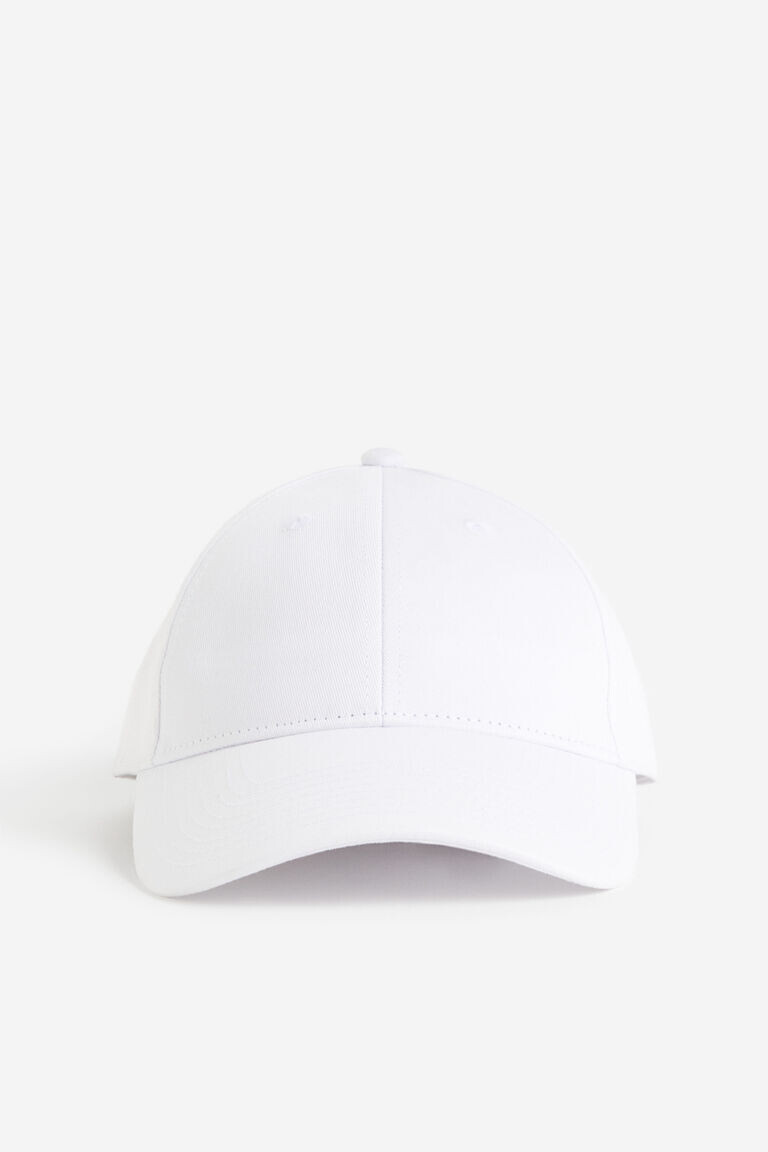 

Кепка из хлопкового твила H&M, белый