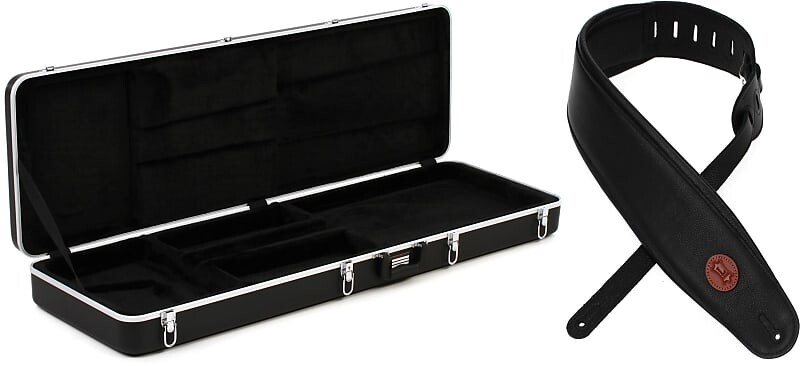 

Gator GC-Bass Deluxe Формованная из АБС-пластика коробка для электробас-гитары в комплекте с 4,5-дюймовым кожаным ремешком Levy's MSS2 с толстой подкладкой для бас-гитары - черный Gator + Levy's GC-Bass=1 MSS2-4-BLK=1