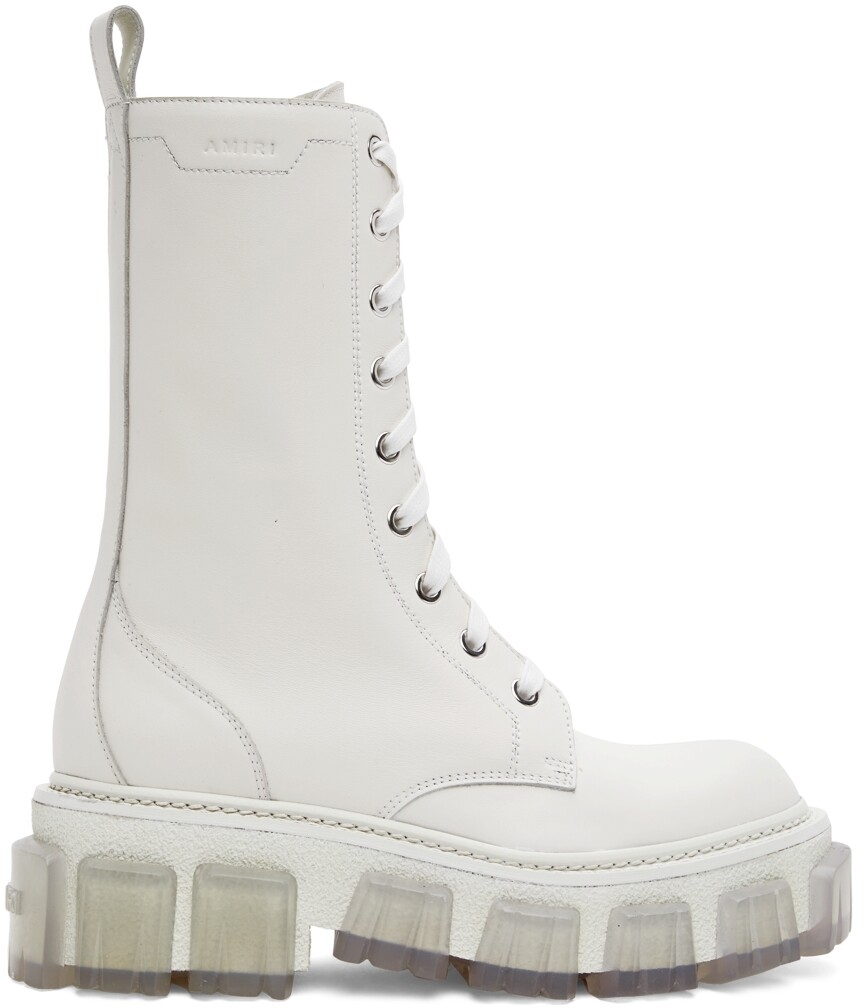 

Белые армейские сапоги AMIRI, Белый