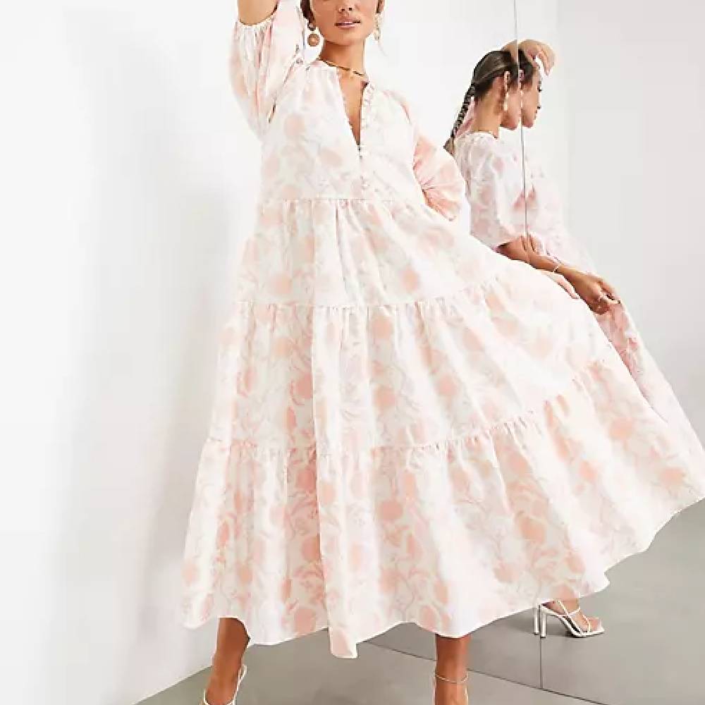 цена Платье Asos Edition Loose Midi, светло-розовый
