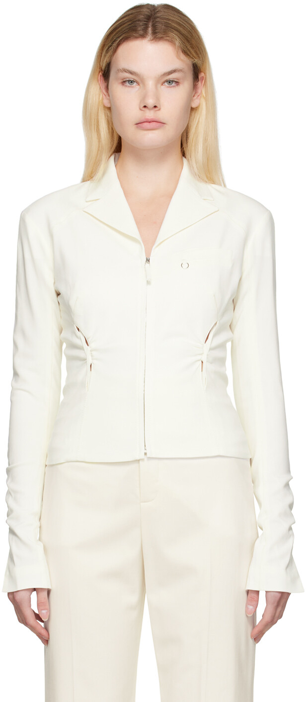 

Куртка Off-White Le Papier 'La Veste Nehru' Jacquemus, Белый