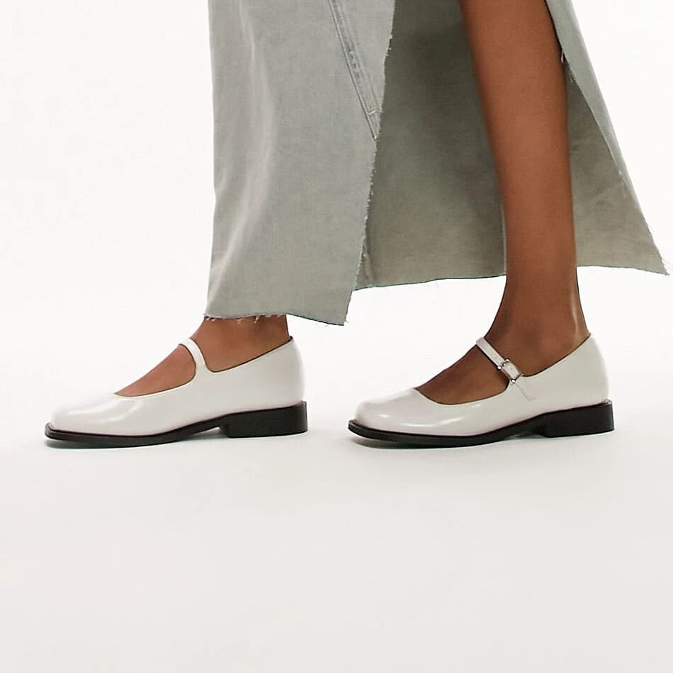 

Туфли Topshop Anna Square Toe Mary Jane, белый