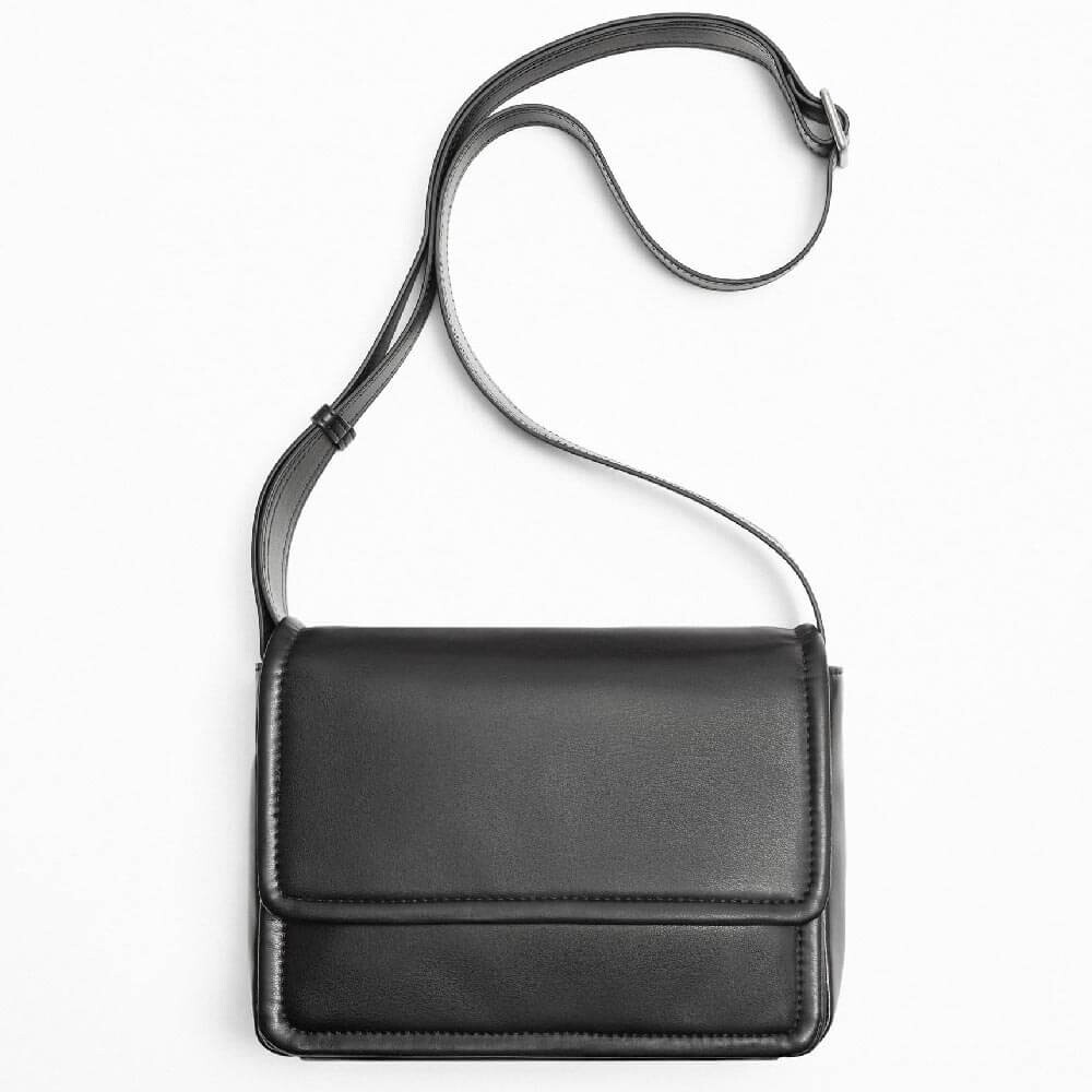 

Сумка Zara Crossbody Foldover Flap, черный