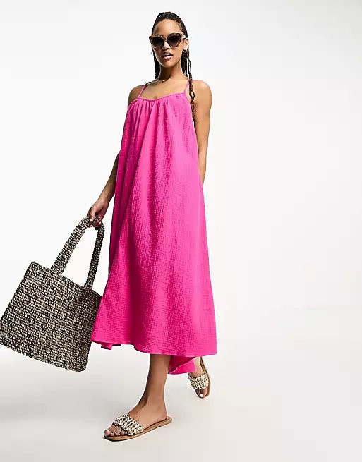 

Сарафан миди Vero Moda, розовый