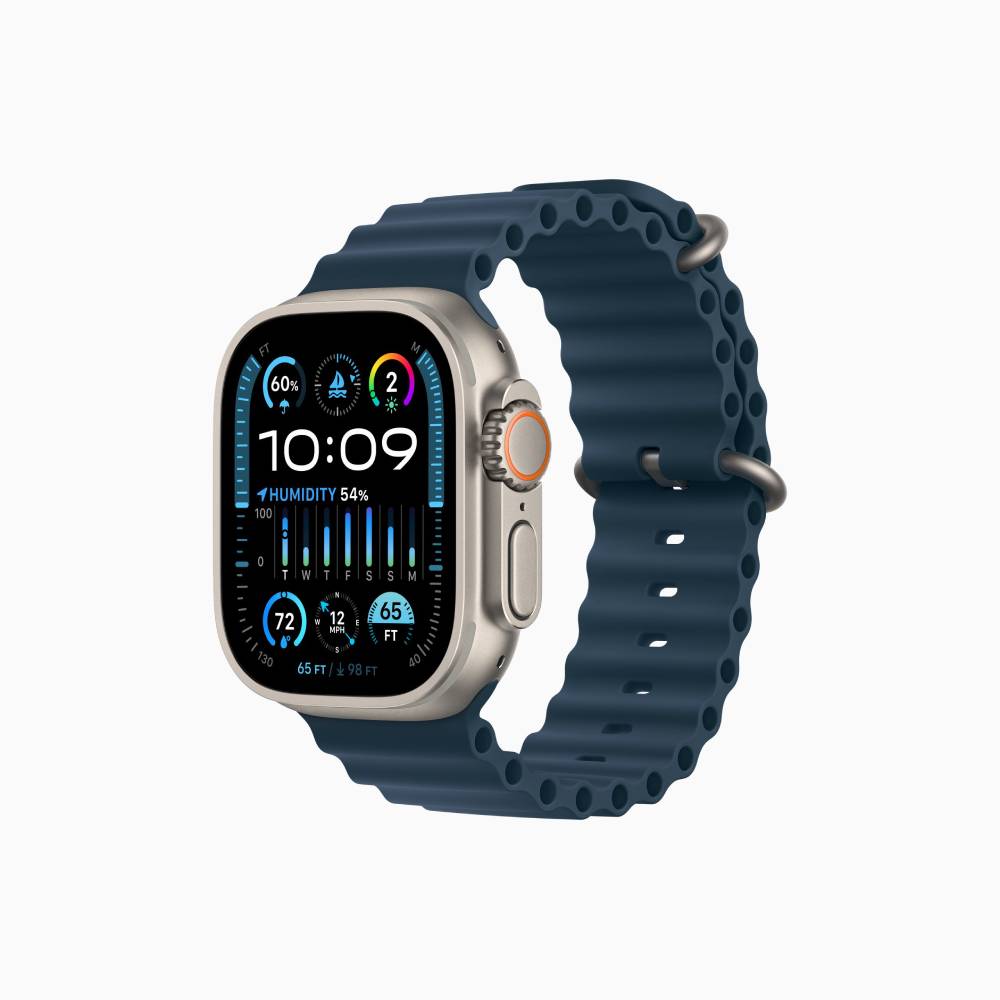 Умные часы Apple Watch Ultra 2, 49 мм, GPS+Cellular, Titanium Case/Blue  Ocean Band