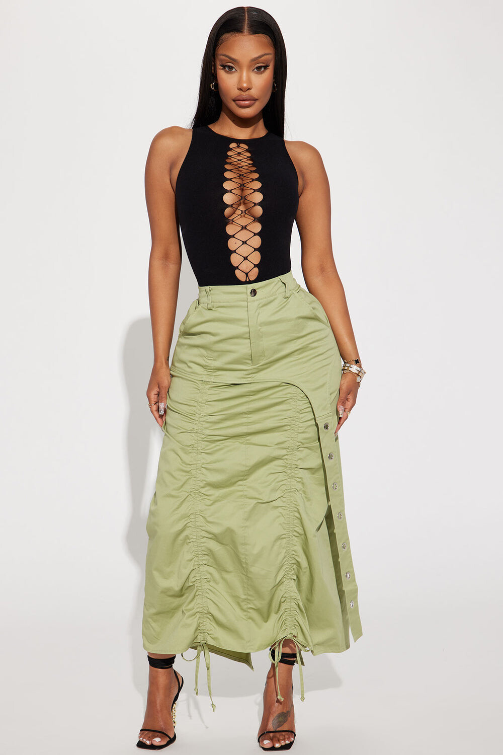 

Юбка Fashion Nova HGS8043, шалфей