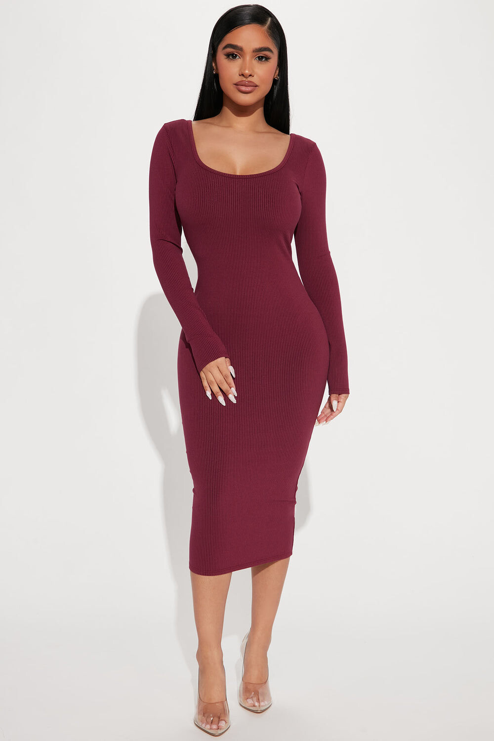

Платье Fashion Nova D1801FN, бордовый