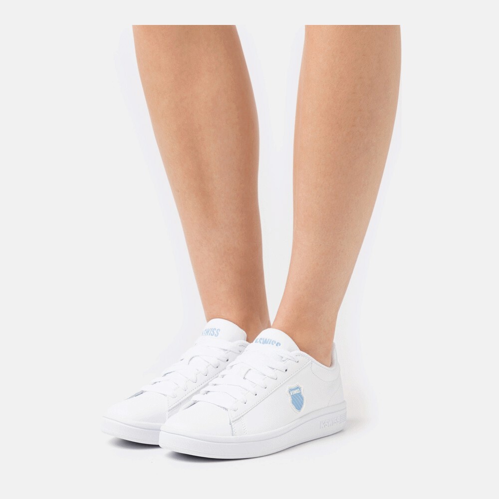 

Кроссовки K-Swiss Court Shield, white/chambray blue/sand coral