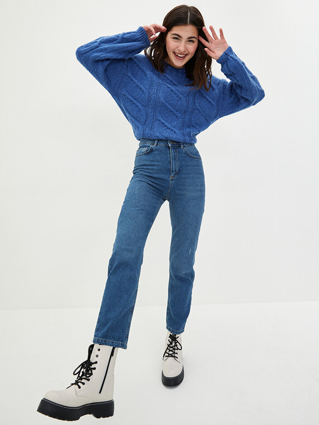 

Женские джинсы Rodeo прямого кроя с высокой талией и карманами LCW Jeans