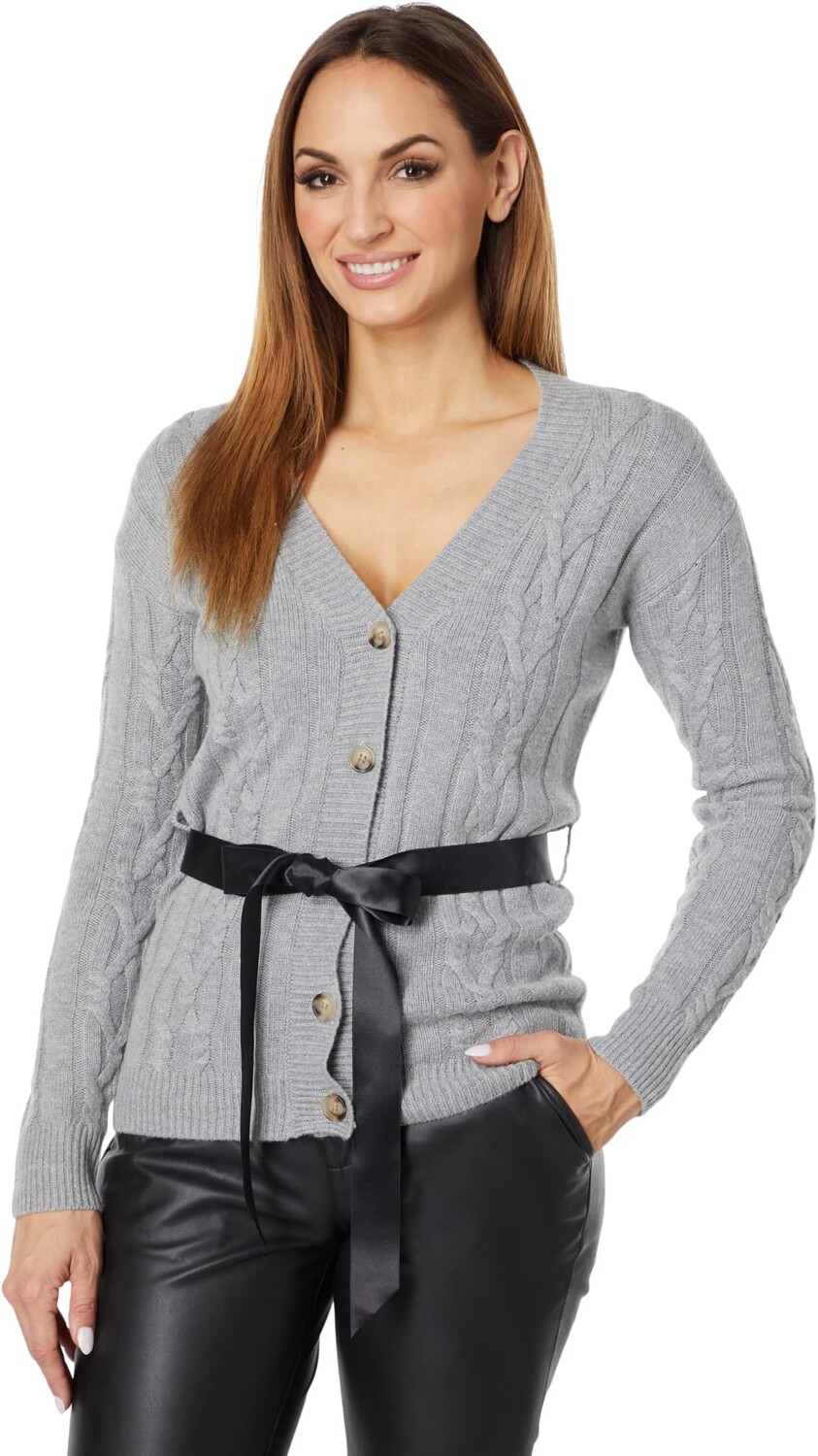

Свитер BCBGMAXAZRIA Tie Cardigan, серый