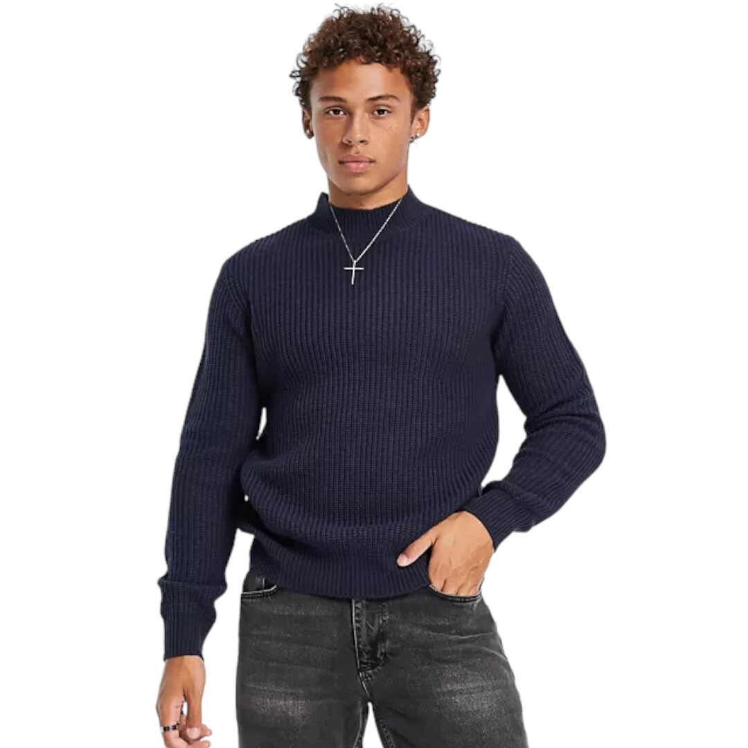 

Джемпер Le Breve Ribbed Turtle Neck, синий