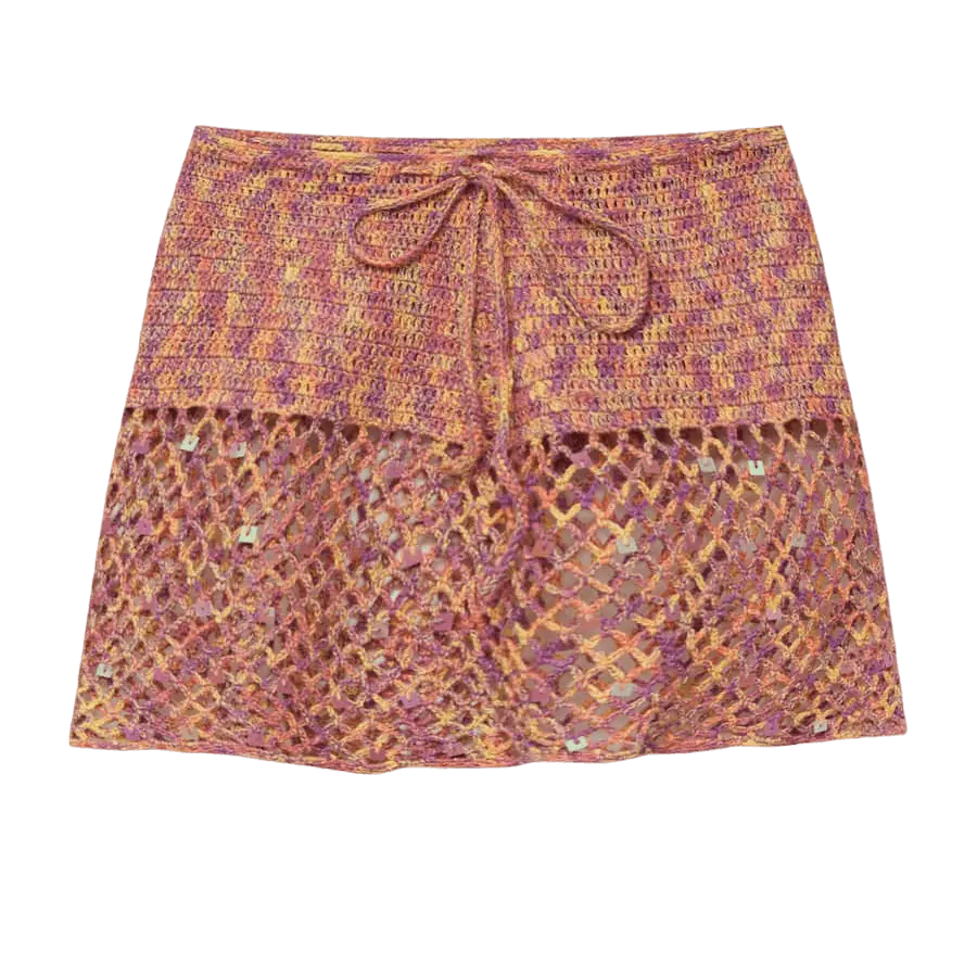 

Юбка Pull&Bear Crochet Sequin Mini, розовый